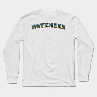 NOVEMBER - Autumn Colours Long Sleeve T-Shirt